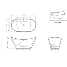 Kodaen Lilia One Piece Freestanding Bathtub