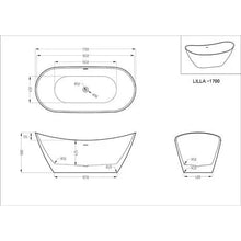 Kodaen Lilia One Piece Freestanding Bathtub