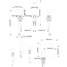 Kodaen Satro Three Holes Widespread Bathroom Faucet F13103