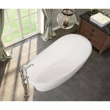 Maax Joan Acrylic Freestanding End Drain Bathtub in White with White Skirt 61 x 32  106387