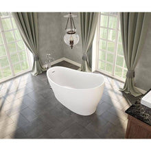Maax Joan Acrylic Freestanding End Drain Bathtub in White with White Skirt 61 x 32  106387