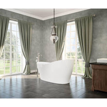 Maax Joan Acrylic Freestanding End Drain Bathtub in White with White Skirt 61 x 32  106387