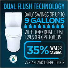 Toto - Aquia IV 0.9 / 1.28 GPF Dual Flush One Piece Elongated Toilet with Push Button Flush (LESS SEAT)
