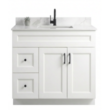 Livia 36" Bathroom Vanity – Solid Wood, Single Sink, Freestanding