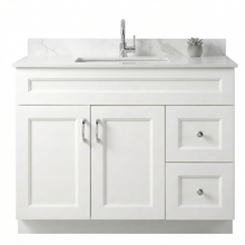 Livia 42" Bathroom Vanity – Solid Wood, Single Sink, Freestanding