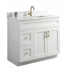 Livia 36" Bathroom Vanity – Solid Wood, Single Sink, Freestanding