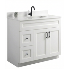 Livia 36" Bathroom Vanity – Solid Wood, Single Sink, Freestanding