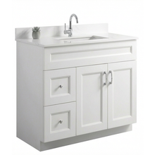 Livia 36" Bathroom Vanity – Solid Wood, Single Sink, Freestanding