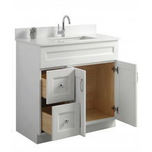 Livia 36" Bathroom Vanity – Solid Wood, Single Sink, Freestanding